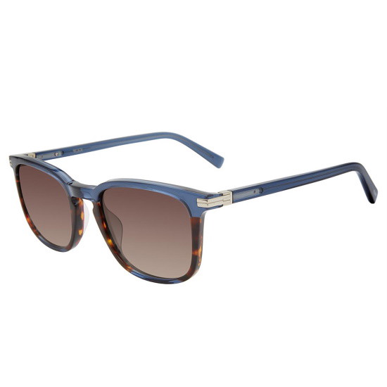 Picture of Tumi Havana/Navy Square Sunglasses with Brown Gradient Lens
