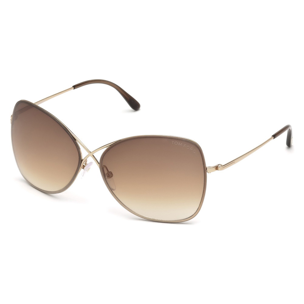 Picture of Tom Ford Colette Sunglasses - Rose Gold/Brown