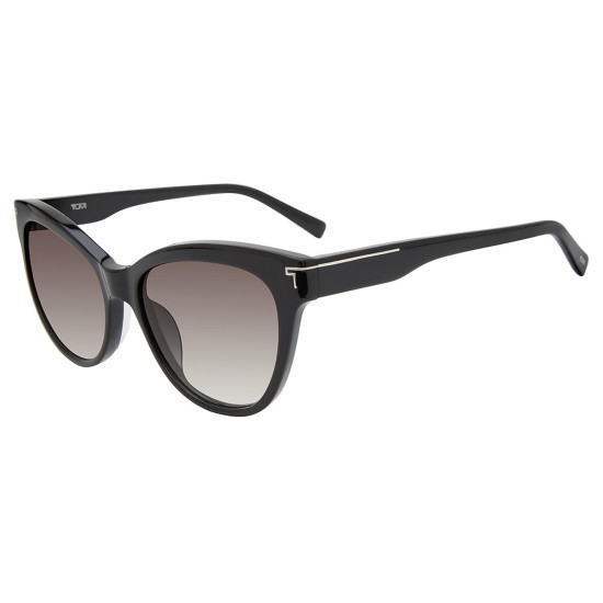 Picture of Tumi Black Cat Eye Sunglasses with Grey Gradient Lens