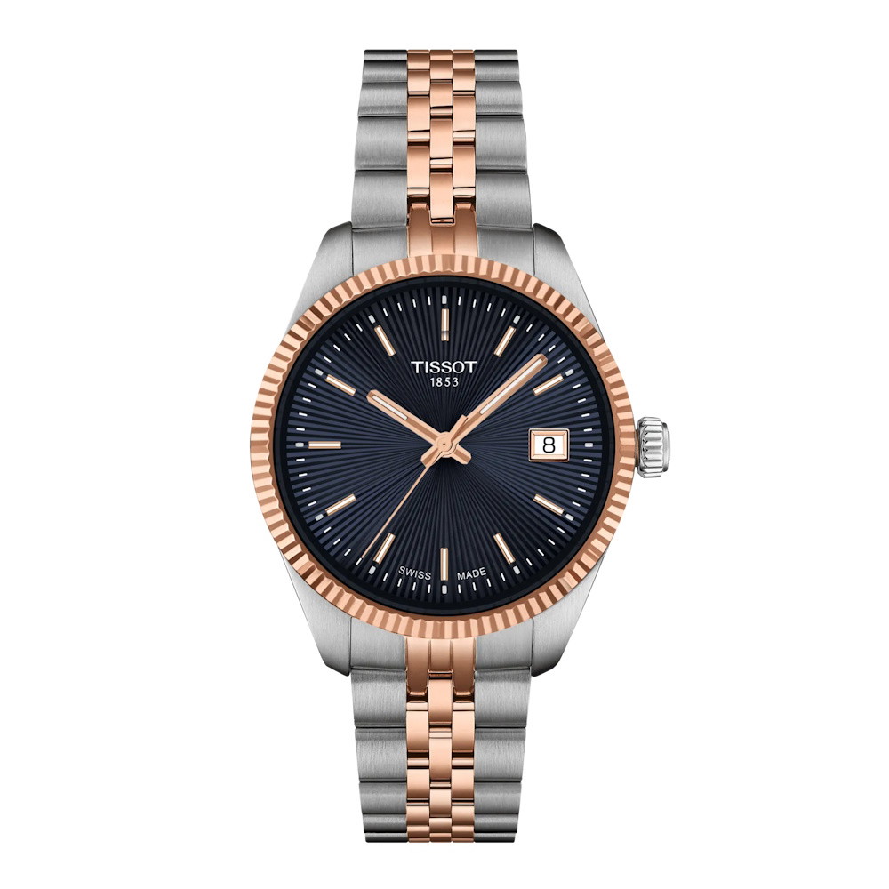 Picture of Tissot Ballade 34mm Two-Tone Stainless Steel Watch w/Blue Dial