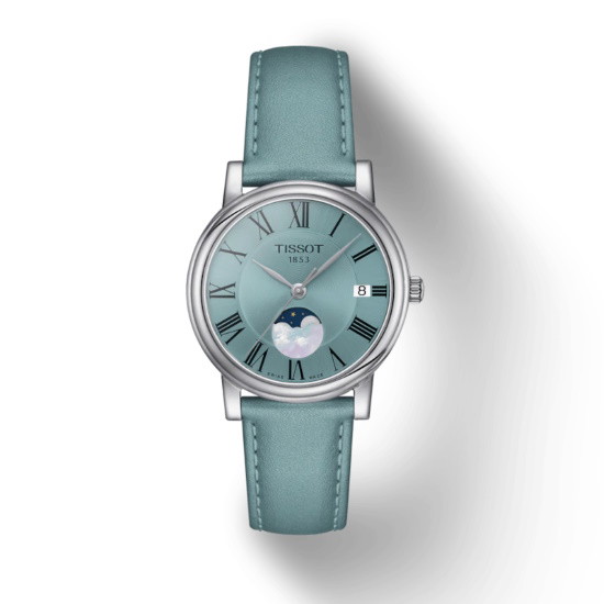 Picture of Tissot Carson Premium Lady Moonphase Watch - Light Blue