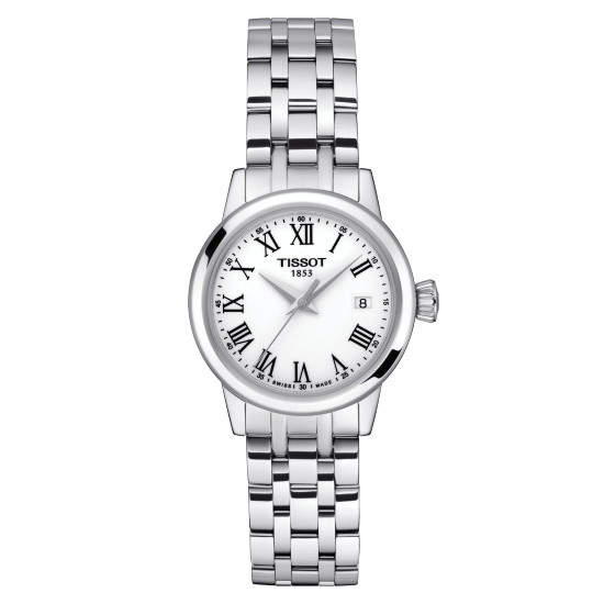 Picture of Tissot Classic Dream Lady Steel Watch with White Roman Dial