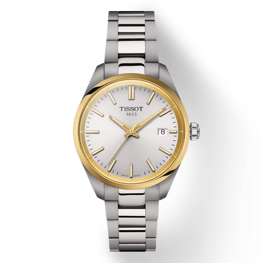 Picture of Tissot Ladies' PR100 Stainless Steel Watch with Gold-Tone Case