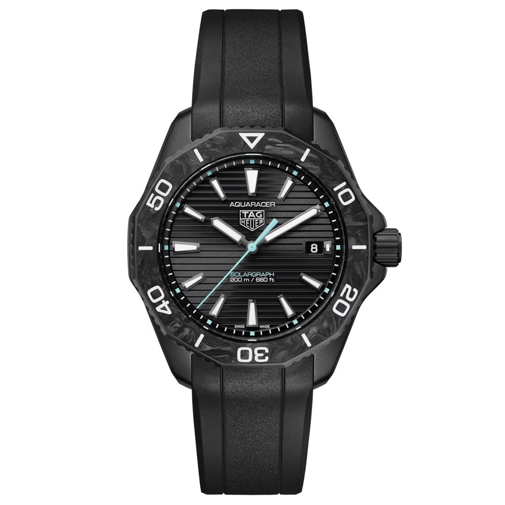 Picture of TAG Heuer Aquaracer Solargraph 40mm Watch w/Black Rubber Strap
