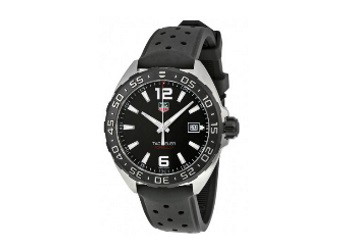 Picture of TAG Heuer Formula 1 Black Rubber Strap Watch with Black Dial