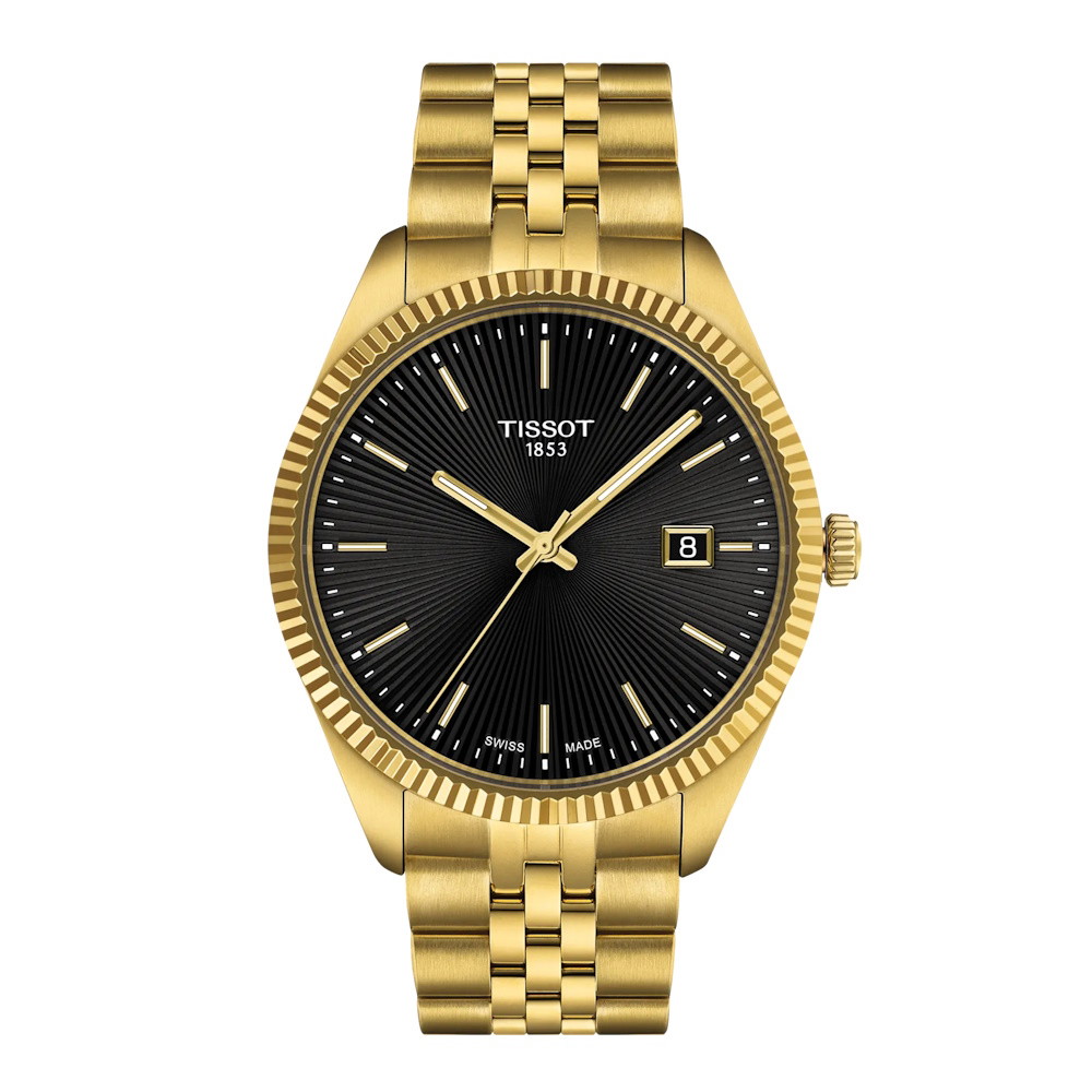 Picture of Tissot Ballade 40mm Gold-Tone Steel Watch with Black Dial