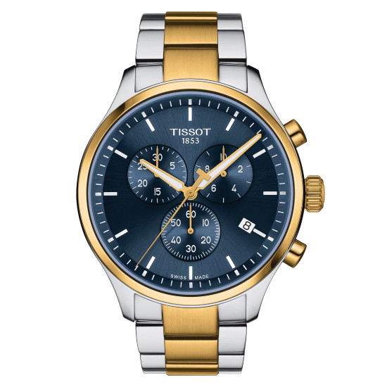 Picture of Tissot Chrono XL Classic Two Tone Watch with Blue Dial