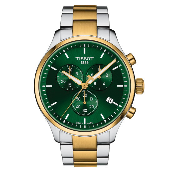 Picture of Tissot Chrono XL Classic Two Tone Watch with Green Dial