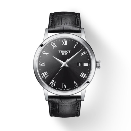 Picture of Tissot Classic Dream Black Leather Watch w/ Black/Silver Dial