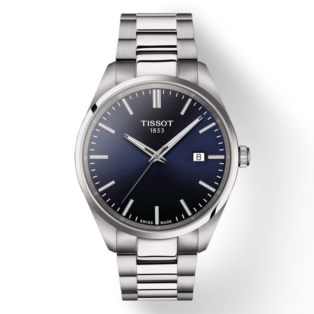 Picture of Tissot PR100 Stainless Steel Watch with Blue Dial