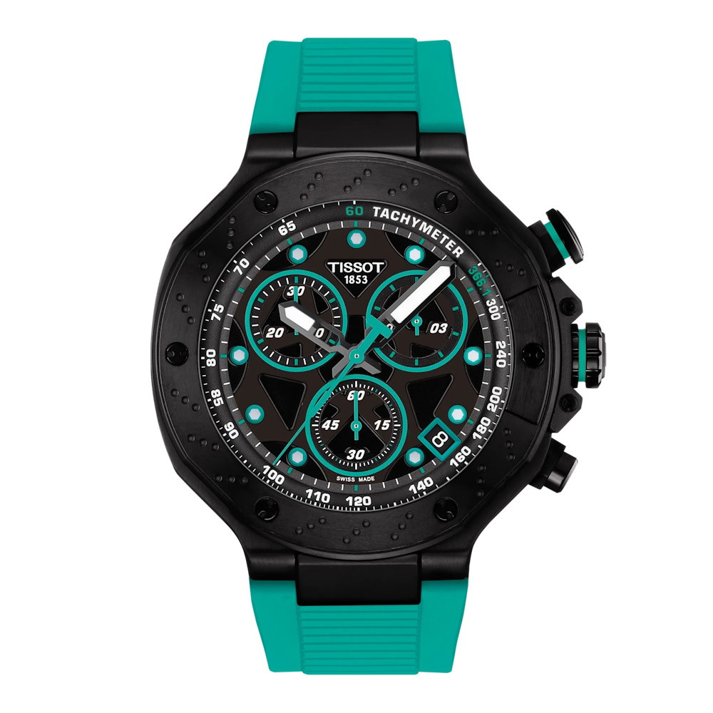 Picture of Tissot T-Race Quartz Chronograph 45mm Watch with Green Strap