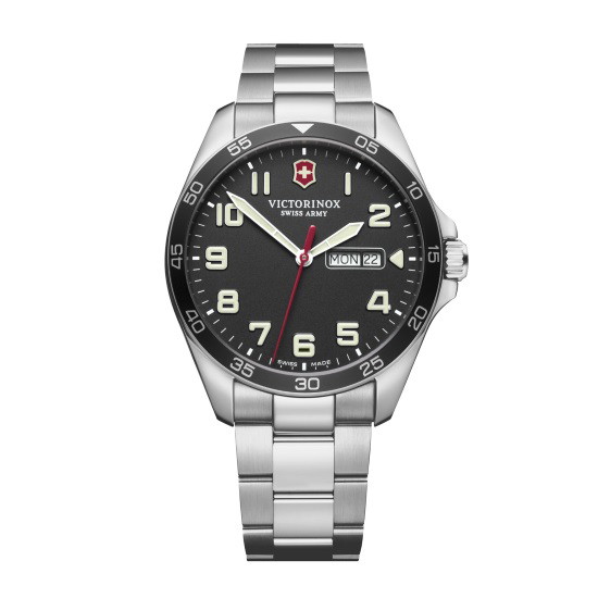 Picture of Victorinox Fieldforce Lg Stainless Steel Watch with Black Dial