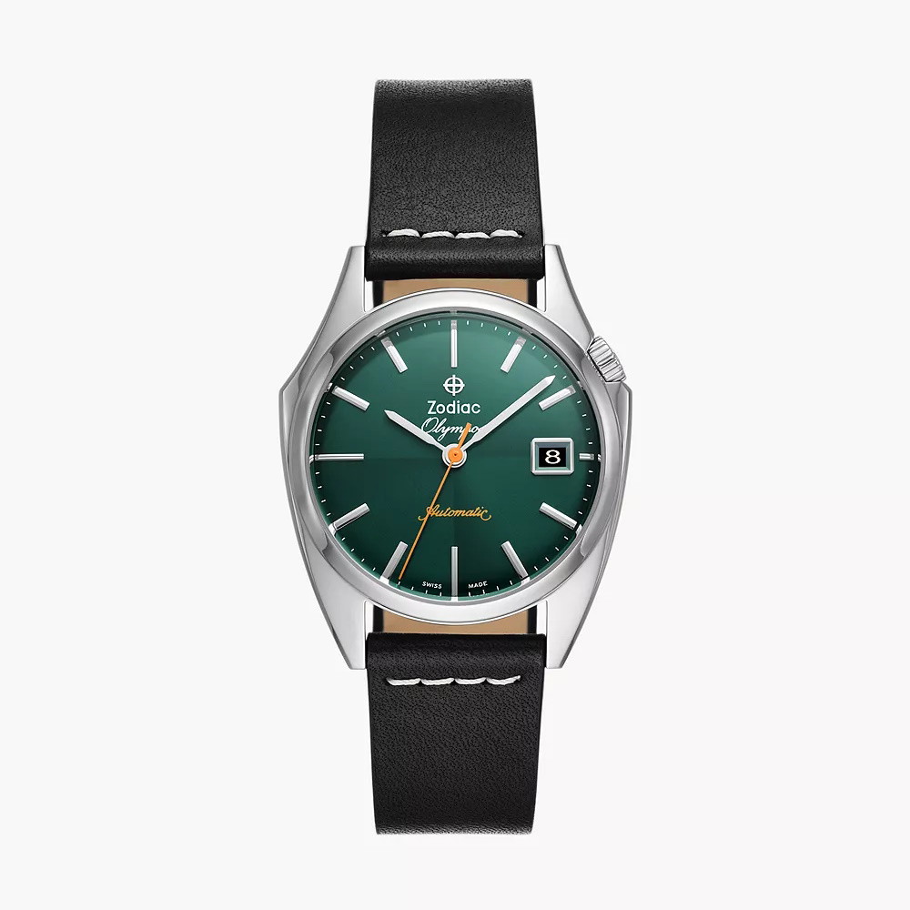 Picture of Zodiac Dress Olympos Automatic Watch with Black Leather Strap
