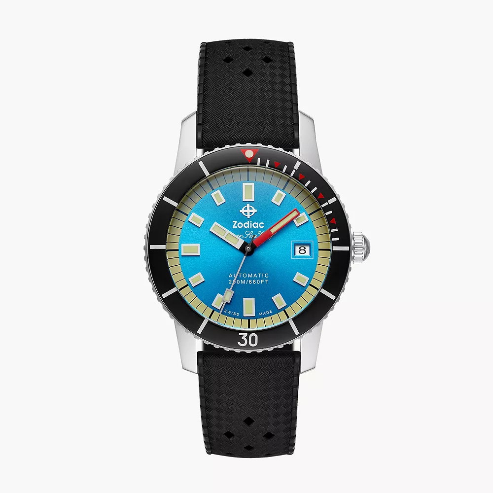 Picture of Zodiac Super Sea Wolf Compression Diver Auto Watch-Black Strap