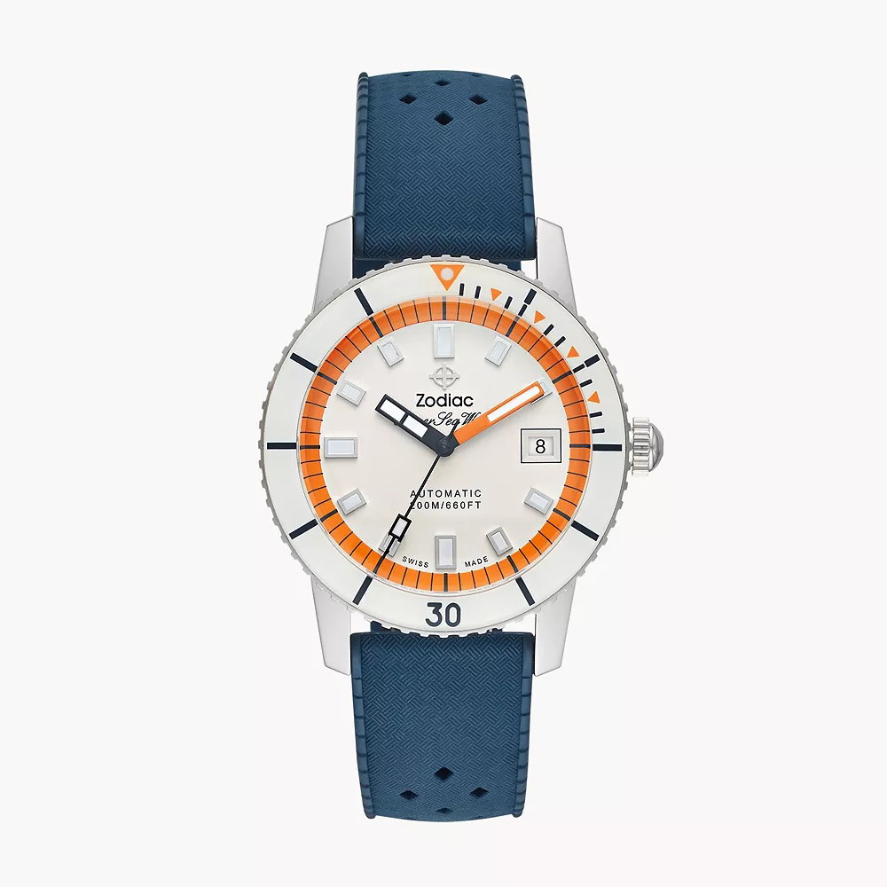 Picture of Zodiac Super Sea Wolf Compression Diver Auto Watch-Blue Strap