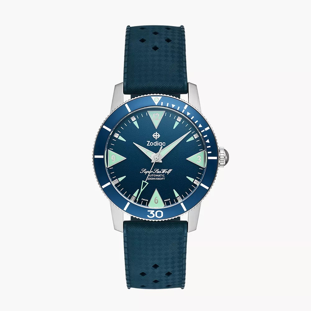 Picture of Zodiac Super Sea Wolf Skin Diver Automatic Rubber Strap Watch