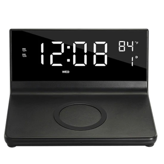 Picture of SuperSonic Dual Alarm Clock with Qi Wireless Charger