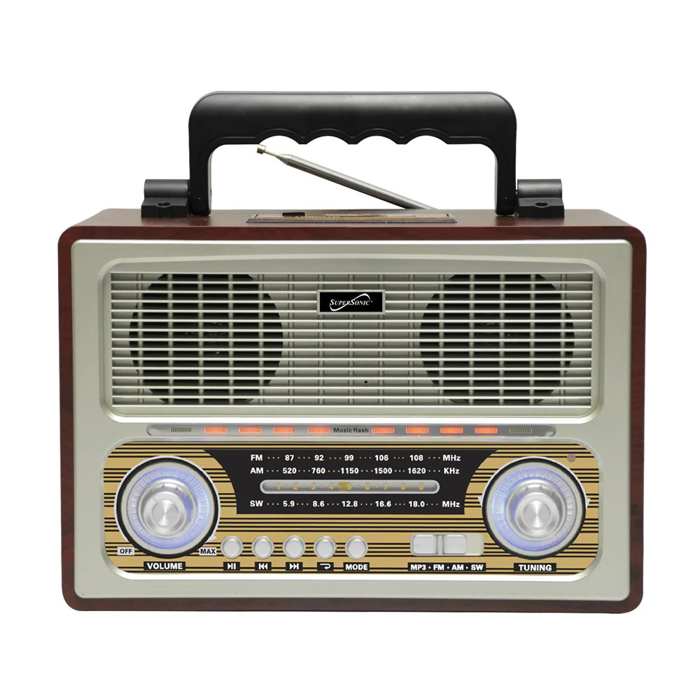 Picture of Supersonic Retro Multi-Function Speaker with 3-Band Radio