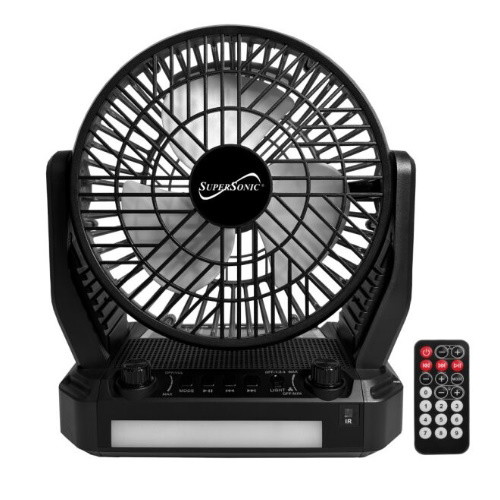 Picture of SuperSonic Solar Power Speaker w/ FM Radio, Flashlight & Fan