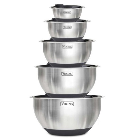 Picture of Viking 10-Piece Stainless Steel Mixing Bowl Set - Black