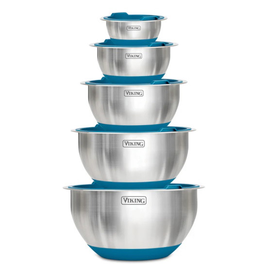 Picture of Viking 10-Piece Stainless Steel Mixing Bowl Set - Teal