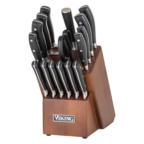 Picture of Viking 17-Piece Cutlery Set with Light Walnut Block