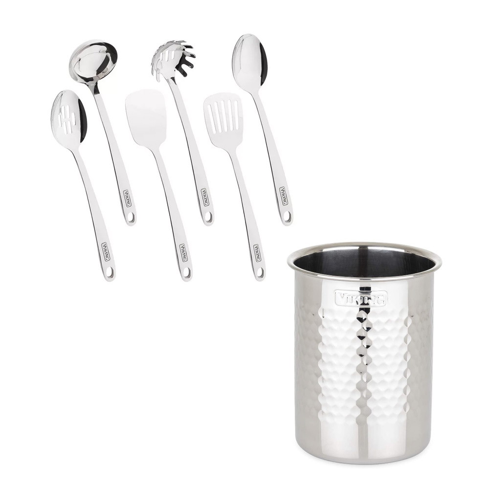 Picture of Viking 7-Piece Stainless Steel Forged Utensil and Crock Set