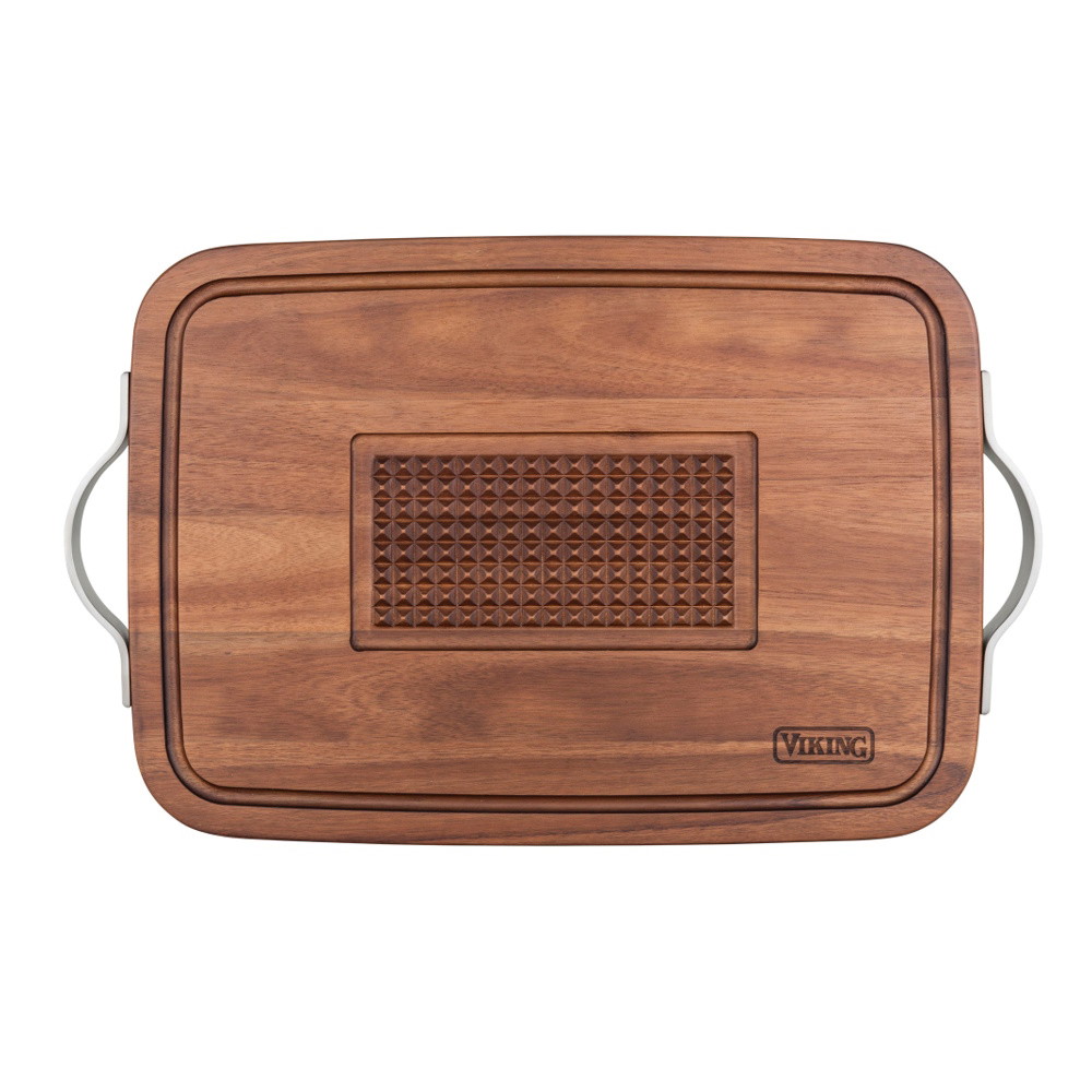 Picture of Viking Acacia Carving Board with Metal Handles