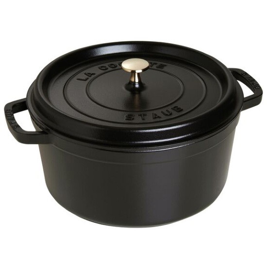 Picture of Staub 7-Qt. Round Cocotte - Matte Black