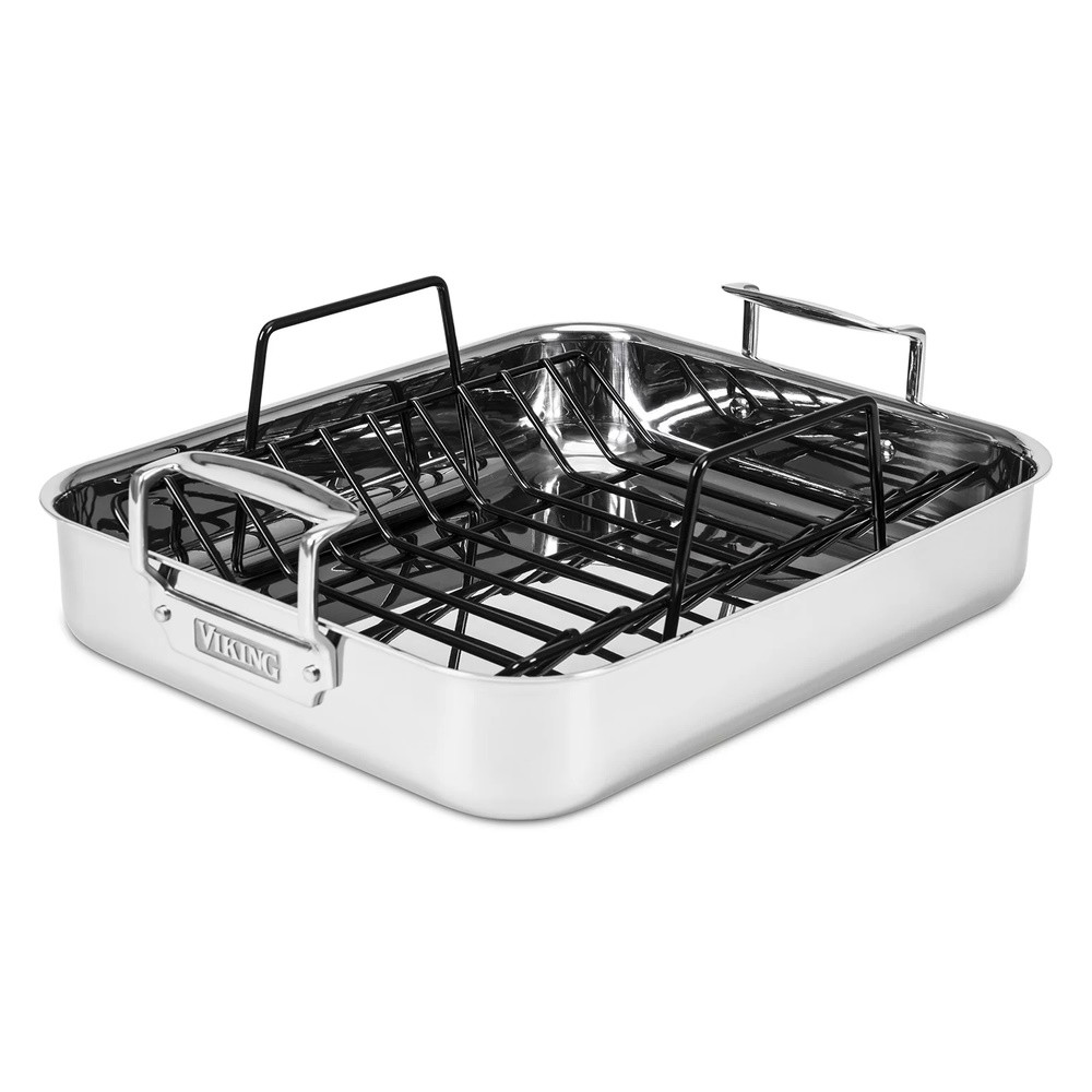 Picture of Viking 16'' 3-Ply Roasting Pan with Non-Stick Rack