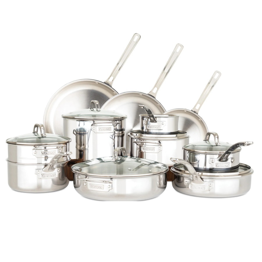 Picture of Viking 3-Ply 17-Piece Stainless Steel Cookware Set