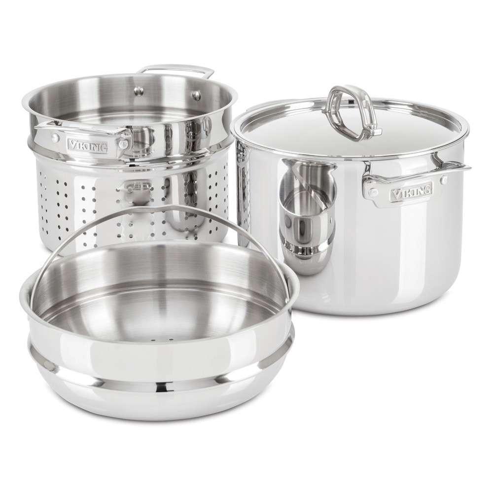 Picture of Viking 3Ply 8-Qt. Multi-Cooker/Pasta Pot with Steamer