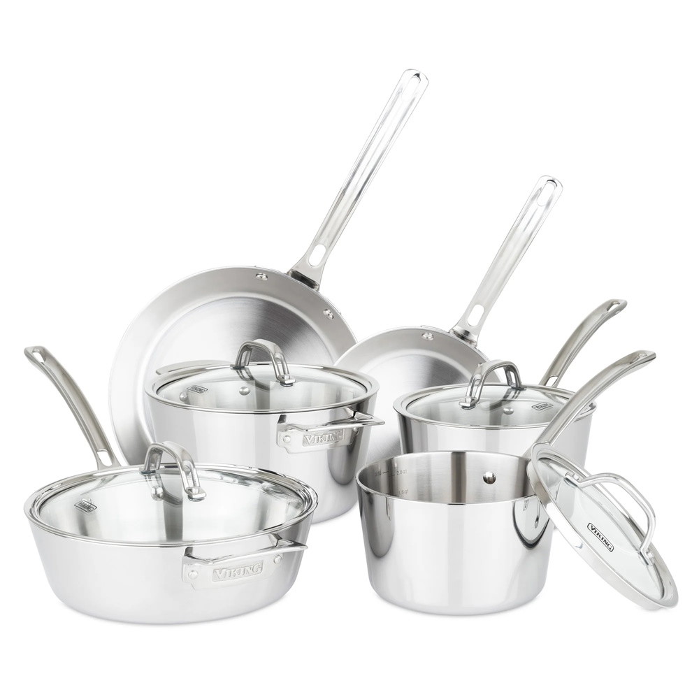 Picture of Viking Multi-Ply 3-Ply 10-Piece Stainless Steel Cookware Set