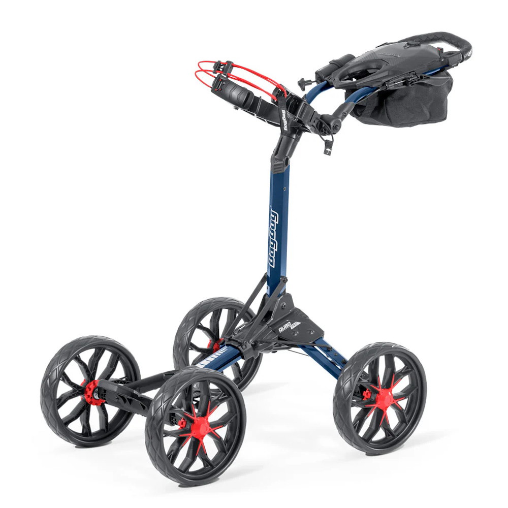 Picture of Bag Boy Quad Pro Push Cart - Navy/Red