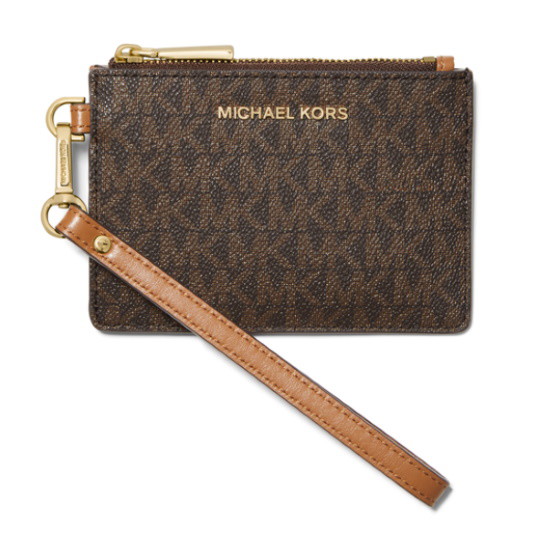 Picture of Michael Kors Jet Set Signature Small Coin Purse - Brown