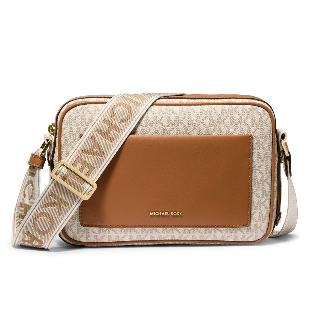 Picture of Michael Kors Maeve Large Signature Logo Crossbody Ba - Van/Acorn