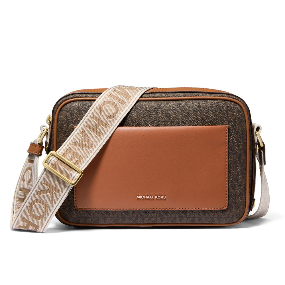 Picture of Michael Kors Maeve Large Signature Logo Crossbody Bag - Brown/Acorn
