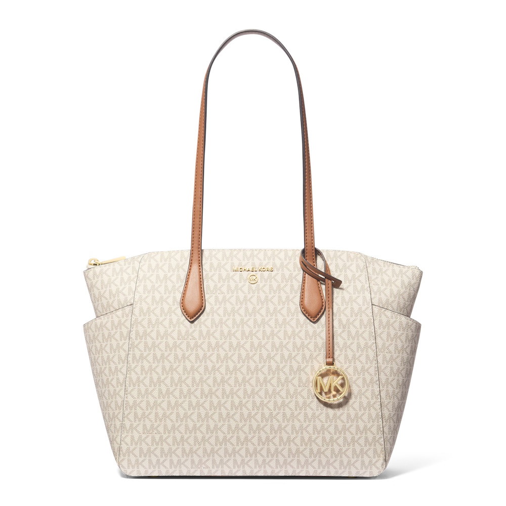 Picture of Michael Kors Marilyn Signature Medium Top Zip Tote - Van/Acorn
