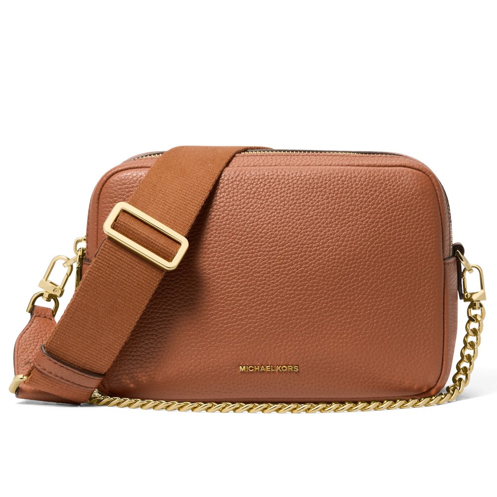 Picture of Michael Kors Bryant Medium Double-Zip Chain Crossbody - Luggage