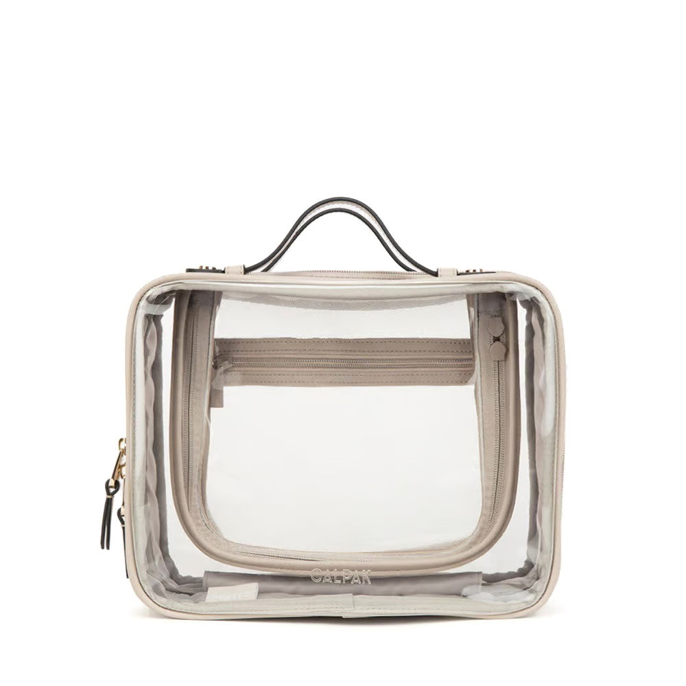Picture of Calpak Large Clear Cosmetics Case - Stone