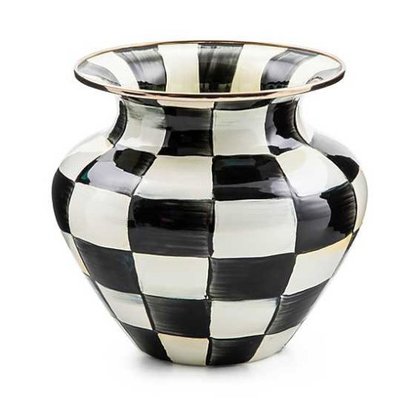 Picture of MacKenzie-Childs Courtly Check Enamel Large Vase