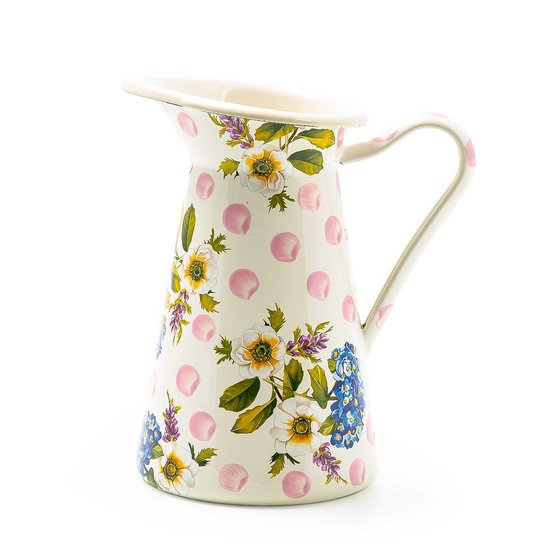 Picture of MacKenzie-Childs Wildflowers Enamel Medium Pitcher
