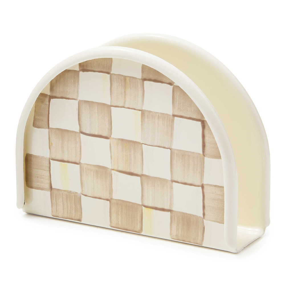 Picture of MacKenzie-Childs Mocha Check Napkin Holder