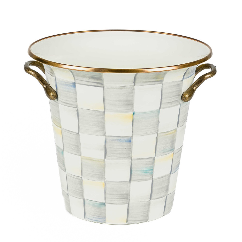 Picture of MacKenzie-Childs Sterling Check Enamel Wine Cooler