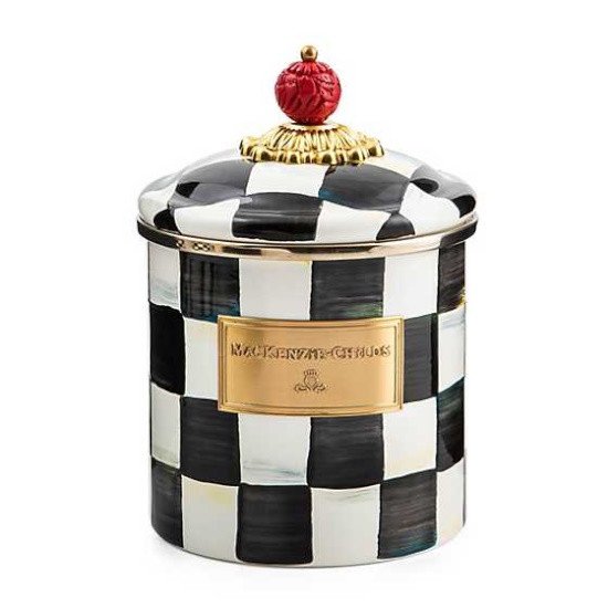 Picture of MacKenzie-Childs Courtly Check Enamel Canister - Small