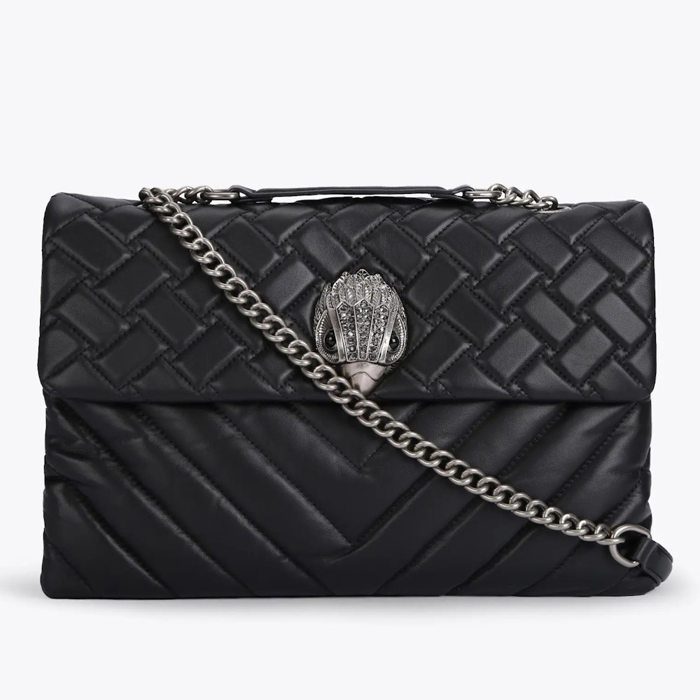Picture of Kurt Geiger Leather XXL Kensington Shoulder Bag - Black