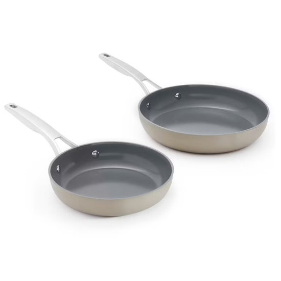Picture of Calphalon Premier Cook Ceramic 8'' & 10'' Fry Pans - Mushroom
