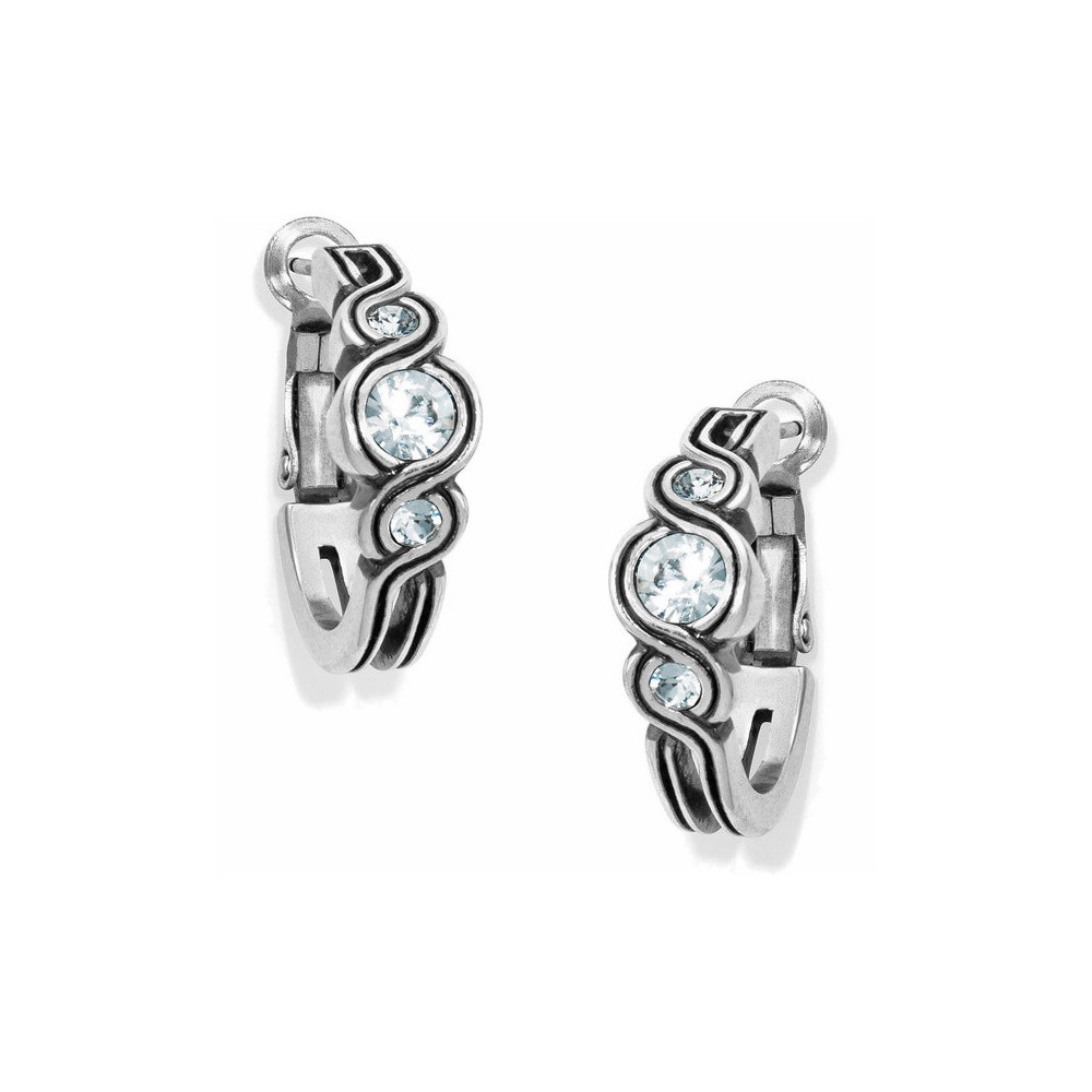 Picture of Brighton Infinity Sparkle Hoop Earrings - Silver