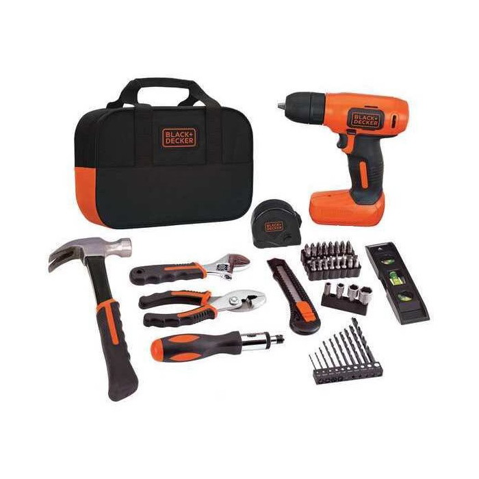 Picture of Black & Decker 56-Piece Project Kit w/ 8V MAX Lith-Ion Drill