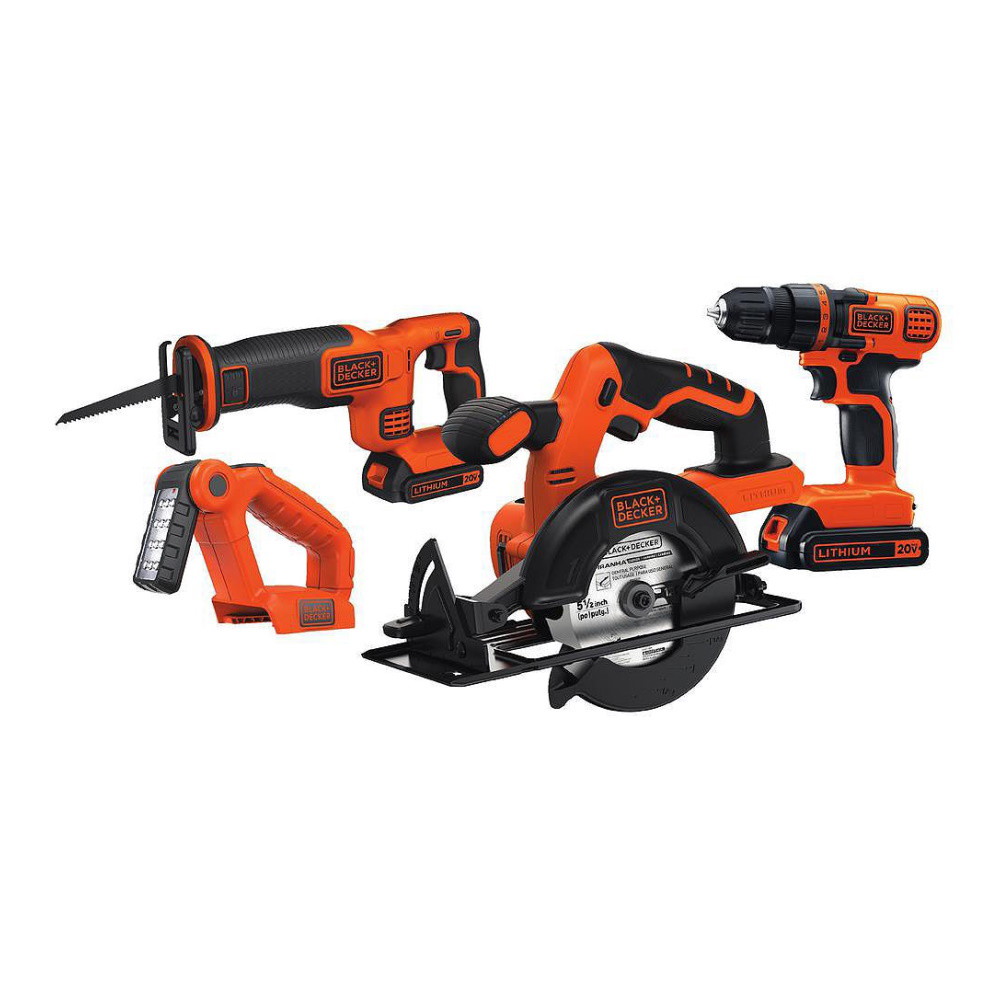 Picture of Black & Decker 20V MAX Lithium Ion 4 Tool Combo Kit